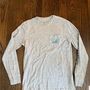 Vineyard Vines Gray Long Sleeve Tee Classic Comfort